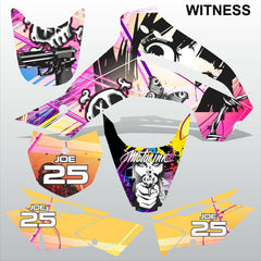 Kawasaki KLX 140 2015 WITNESS motocross racing decals set MX graphics stripe kit