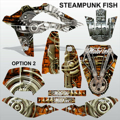 HUSQVARNA 250 450 510 2008-2010 STEAMPUNK FISH motocross decals set MX graphics