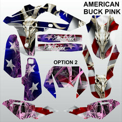 HUSQVARNA CR WR 125 2009-2013 AMERICAN BUCK PINK motocross decals MX graphics