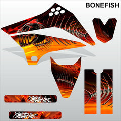 Kawasaki KLX 110 2010-2017 BONEFISH motocross decals stripe set MX graphics kit