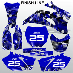 Yamaha YZF 250 450 2009 FINISH LINE motocross racing decals set MX graphics kit