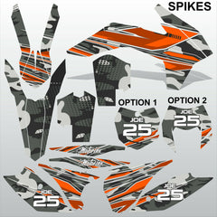 KTM EXC 2014 SPIKES motocross racing decals set MX graphics stripes kit