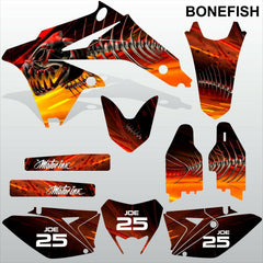 Suzuki RMX 450Z 2011-2013 BONEFISH motocross racing decals set MX graphics kit