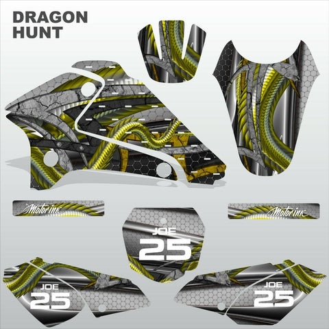 SUZUKI DRZ 125 2001-2007 DRAGON HUNT motocross racing decals set MX graphics kit