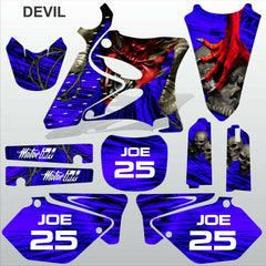 Yamaha YZ 125 250 2002-2005 DEVIL RIDER motocross decals set MX graphics kit