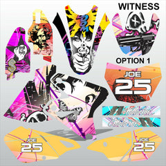 Kawasaki KLX 400 WITNESS motocross racing decals set MX graphics stripes kit
