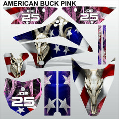 Kawasaki KLX 110 2010-2017 AMERICAN BUCK PINK motocross racing decals set MX kit