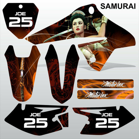SUZUKI DRZ 125 2008-2019 SAMURAI motocross racing decals set MX graphics kit
