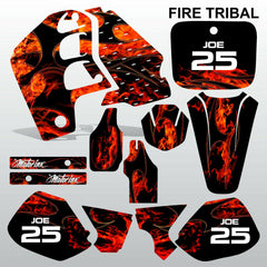 Honda CR500 1989-2001 FIRE TRIBAL motocross decals set MX graphics kit