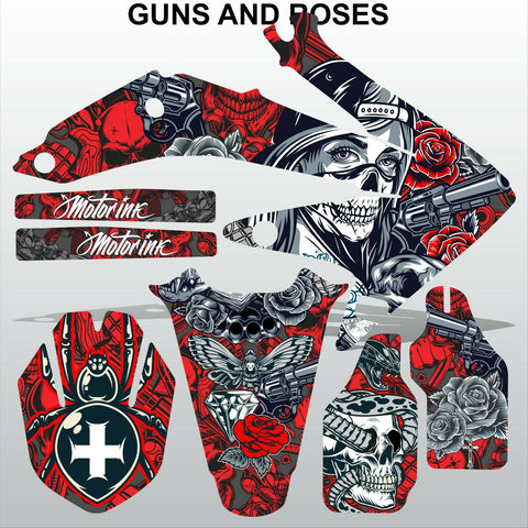 Honda CRF 450 2008 GUNS AND ROSES motocross racing decals set MX graphics kit