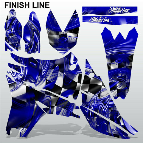 Yamaha YZF 450 2010-2013 FINISH LINE motocross racing decals set MX graphics kit