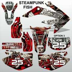 Honda CRF 250X 2004-2012 STEAMPUNK FISH racing motocross decals set MX graphics