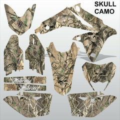 SUZUKI RMX 450Z 2011-2013 SKULL CAMO motocross racing decals set MX graphics kit