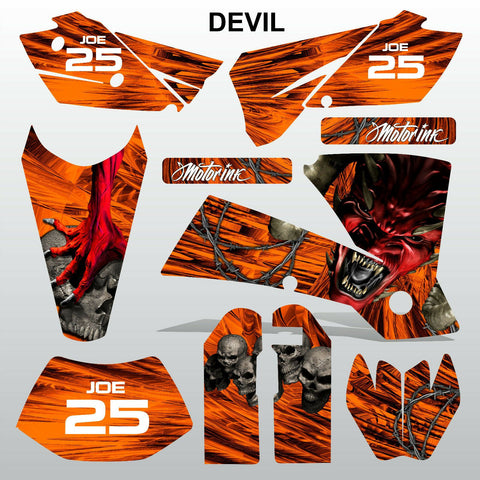 KTM EXC 2004 DEVIL PUNISHER motocross decals racing stripes set MX graphics kit