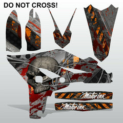 Yamaha YZF 250 2010-2012 DO NOT CROSS motocross race decals set MX graphics kit