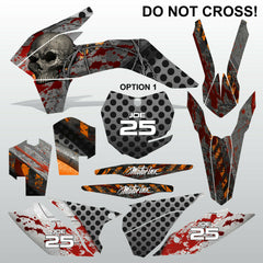 KTM EXC 2014 DO NOT CROSS motocross decals set MX graphics stripe kit