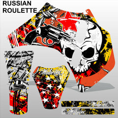 ТМ RACING 50 RUSSIAN ROULETTE motocross racing decals set MX graphics stripes