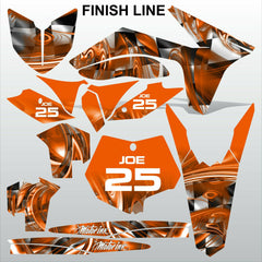 KTM SXF 2011 2012 FINISH LINE motocross racing decals stripes MX graphics kit