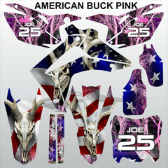 Honda CRF450 2013-2014 CRF250 2014 AMERICAN BUCK PINK motocross decals MX kit