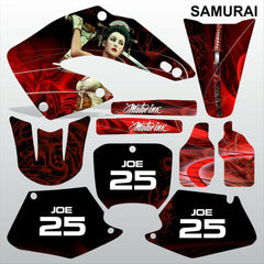 Honda CR125 CR250 2000 2001 SAMURAI motocross racing decals set MX graphics kit