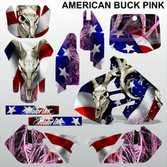 SUZUKI RM 125-250 1999-2000 AMERICAN BUCK PINK motocross decals set MX graphics