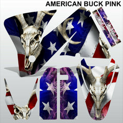 KTM EXC 2001-2002 AMERICAN BUCK PINK motocross racing decals set MX graphics kit