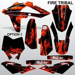 HUSQVARNA CR WR 125 2009-2013 FIRE TRIBAL motocross decals set MX graphics kit