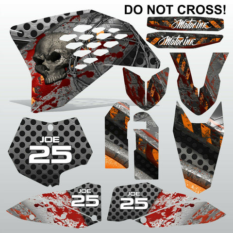 KTM SX 2007-2010 DO NOT CROSS motocross decals racing stripes set MX graphics