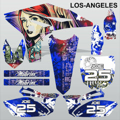 Yamaha YZF 250 2010-2012 LOS-ANGELES motocross racing decals set MX graphics kit