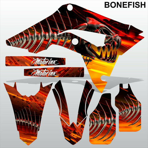 HONDA CR 250 450 2018-2021 BONEFISH motocross race decals set MX graphics kit