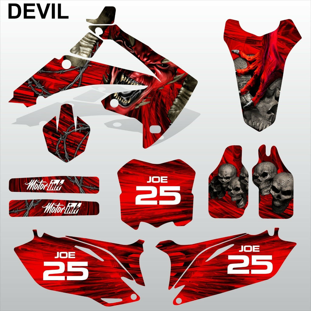 Honda CRF 450 2009-2012 DEVIL PUNISHER SKULL  motocross decals MX graphics kit