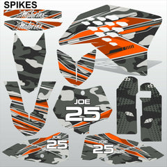 KTM SX 2007-2010 SPIKES motocross racing decals set MX graphics stripes kit
