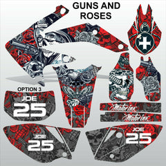 Honda CRF 450X 2005-2016 GUNS AND ROSES motocross decals set MX graphics kit