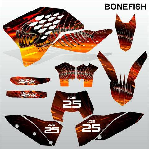 KTM EXC 2008-2011 BONEFISH motocross decals racing stripes set MX graphics kit
