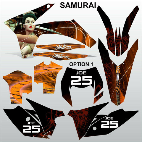 KTM EXC 2012-2013 XC 2011 SAMURAI  motocross decals racing set MX graphics kit