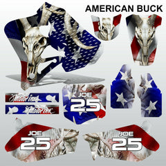 Honda CR125 CR250 95-97 AMERICAN BUCK motocross decals set MX graphics kit