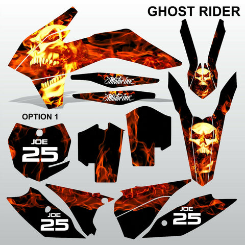 KTM EXC 2014 GHOST RIDER motocross decals set MX graphics stripe kit