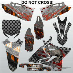 Yamaha YZ 125 250 2015-2017 DO NOT CROSS motocross racing decals MX graphics kit