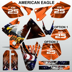KTM EXC 1998-2000 AMERICAN EAGLE motocross racing decals set MX graphics stripe