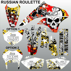 Kawasaki KLX 450 2008-2012 RUSSIAN ROULETTE motocross decals MX graphics stripe
