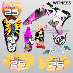 Kawasaki KXF 250 2006-2008 WITNESS motocross racing decals set MX graphics kit