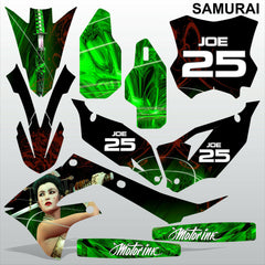 Kawasaki KXF 450 2019 SAMURAI motocross racing decals set MX graphics stripes