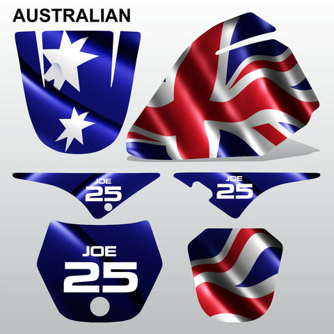 Yamaha PW80 AUSTRALIAN motocross racing decals set MX graphics kit