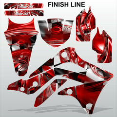 Kawasaki KXF 450 2012-2014 FINISH LINE motocross race decals set MX graphics kit