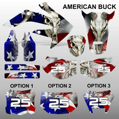 Honda CRF 250X 2004-2012 AMERICAN BUCK  motocross decals set MX graphics kit