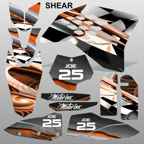 KTM SX 2007-2010 SHEAR motocross decals racing stripes set MX graphics kit