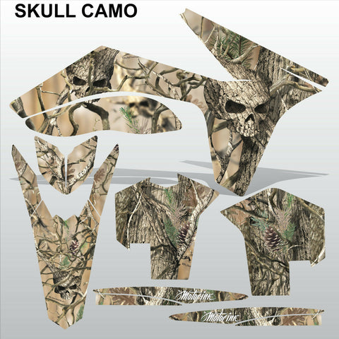 KTM SXF 2011-2012 SKULL CAMO motocross racing decals set MX graphics stripes kit