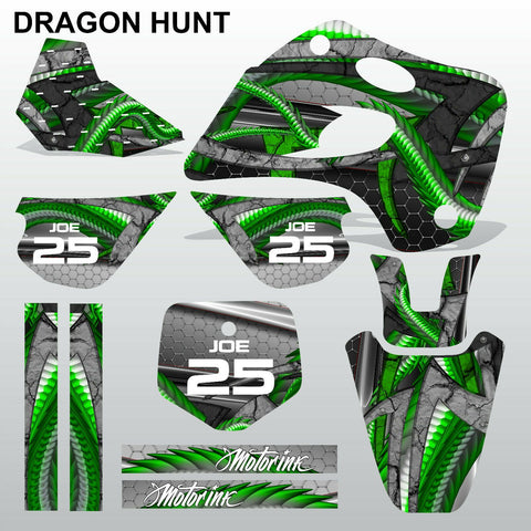 Kawasaki KX 80 1994-1997 DRAGON HUNT motocross decals MX graphics kit stripes