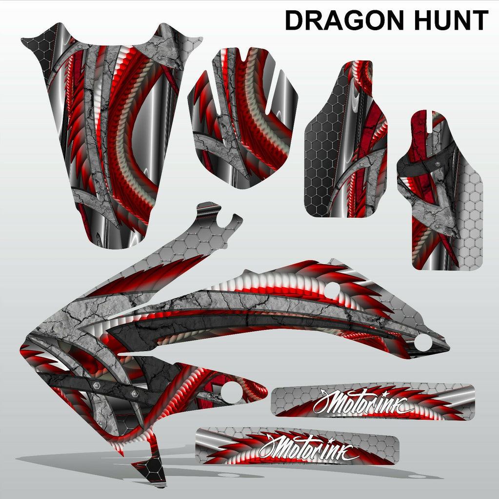 Honda CRF 450 2008 DRAGON HUNT motocross decals set MX graphics kit