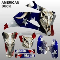 Yamaha YZF 250 450 2006-2007 AMERICAN BUCK motocross decals set MX graphics kit